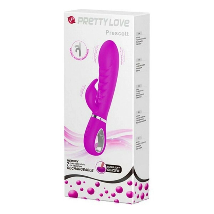 Pretty Love -jänisvibraattori klitor stimulaattorilla, 7 tilaa, 20 cm – 2