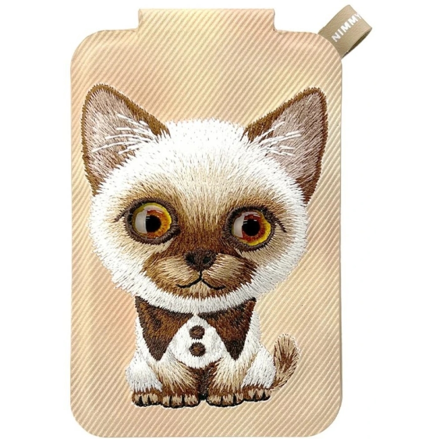 Nimmy New Big-Eye Cute Pets 2.0 Magnetic Wallet Case for Cats with Phone Holder - Brown