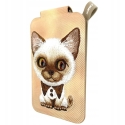 Dėklas Nimmy New Big-Eye Cute Pets 2.0 magnetinė piniginė katėms su telefono laikikliu - ruda Dėklas Nimmy New Big-Eye Cute Pets 2.0 magnetinė piniginė katėms su telefono laikikliu - ruda
