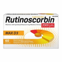 Rutinoscorbin Maisto papildas „Max D3 2000 TV“, 60 tablečių