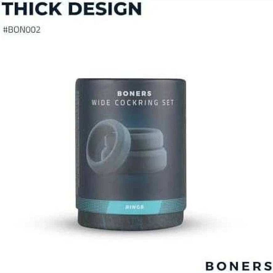 Набор Easytoys Boners из 3 силиконовых колец для пениса и яичек – 2