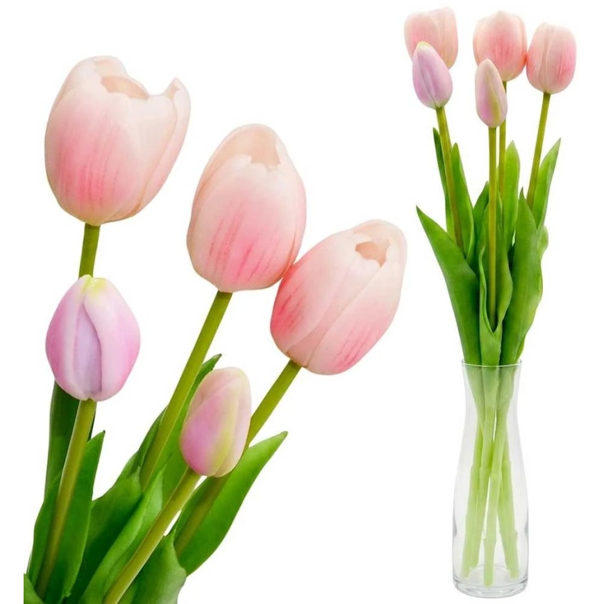 Saska Garden Розовые тюльпаны 39 см декорация