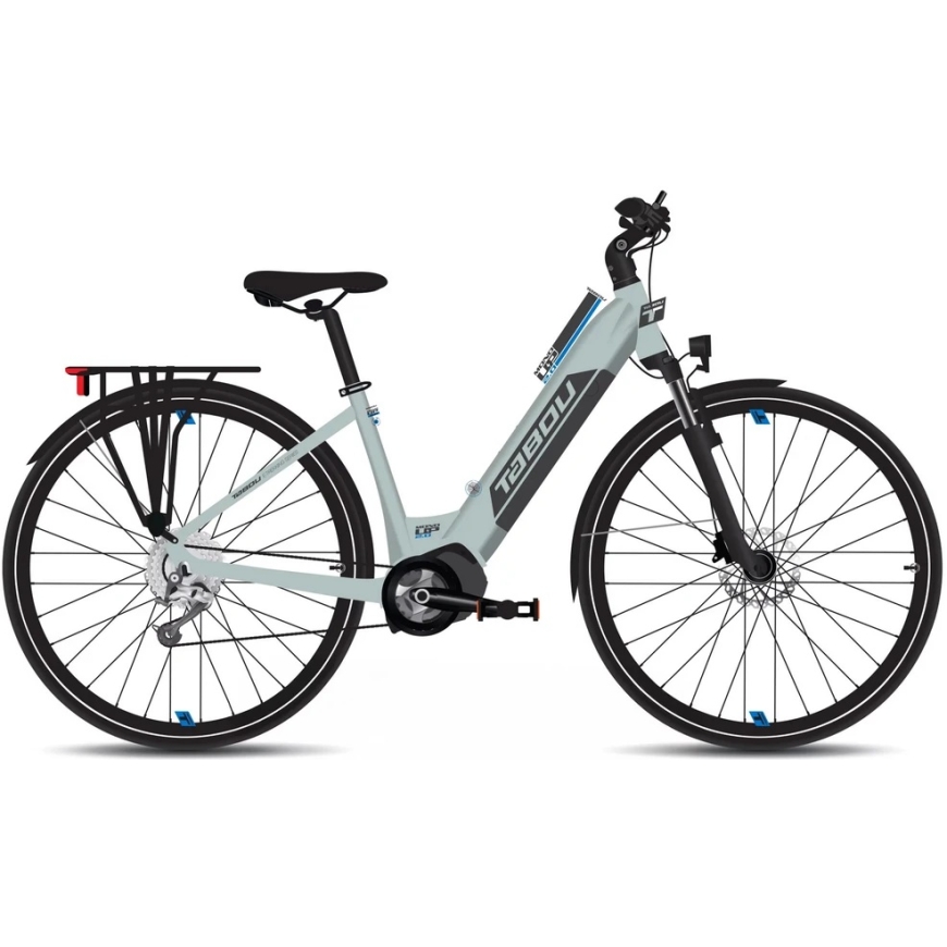 Tabou Mono UP 2.0 Electric Bicycle Grey-Blue-18" (Size: 18")
