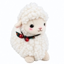 Lean Toys Plush Lamb Cuddly Toy with Decoration – Baltas, 30 cm Lean Toys Plush Lamb Cuddly Toy with Decoration – Baltas, 30 cm