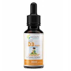 Wish Pharmaceutical Loomulik vitamiin D3 Junior 800 TV, toidulisand tilkades, 30 ml