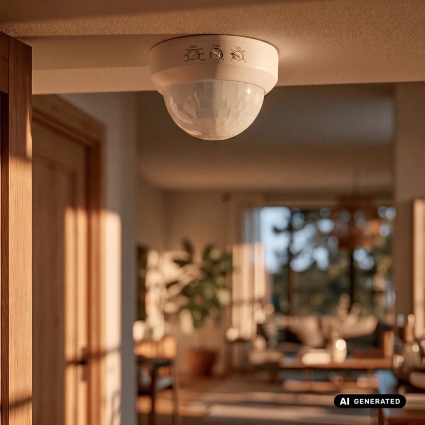 Maclean PIR Motion Sensor, Surface-Mount, Detection Range 10x40 m, 1000 W/2000 W, 220–240 V AC, 50/60 Hz, MCE823 – 2