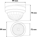 Maclean PIR kustības sensors, virsmas montāža, darbības attālums 10x40 m, 1000 W/2000 W, 220–240 V AC, 50/60 Hz, MCE823 Maclean PIR kustības sensors, virsmas montāža, darbības attālums 10x40 m, 1000 W/2000 W, 220–240 V AC, 50/60 Hz, MCE823