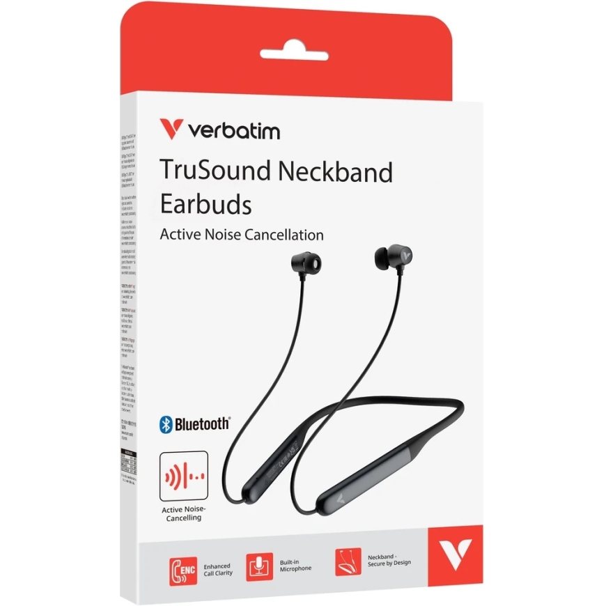 Verbatim TruSound ANC headphones with neckband, black 30205 – 3