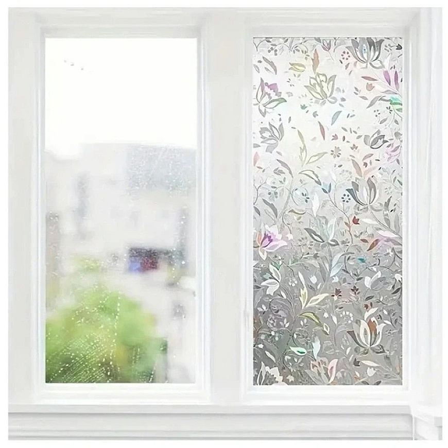 ATL AG977B Window Film – Sticker on Glass with Flower