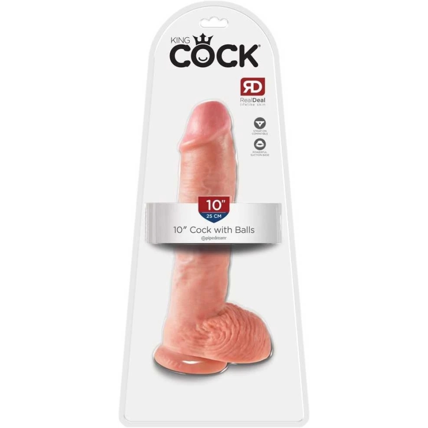 Pipedream „King Cock“ pallot 10 tuumaa 26,7 cm