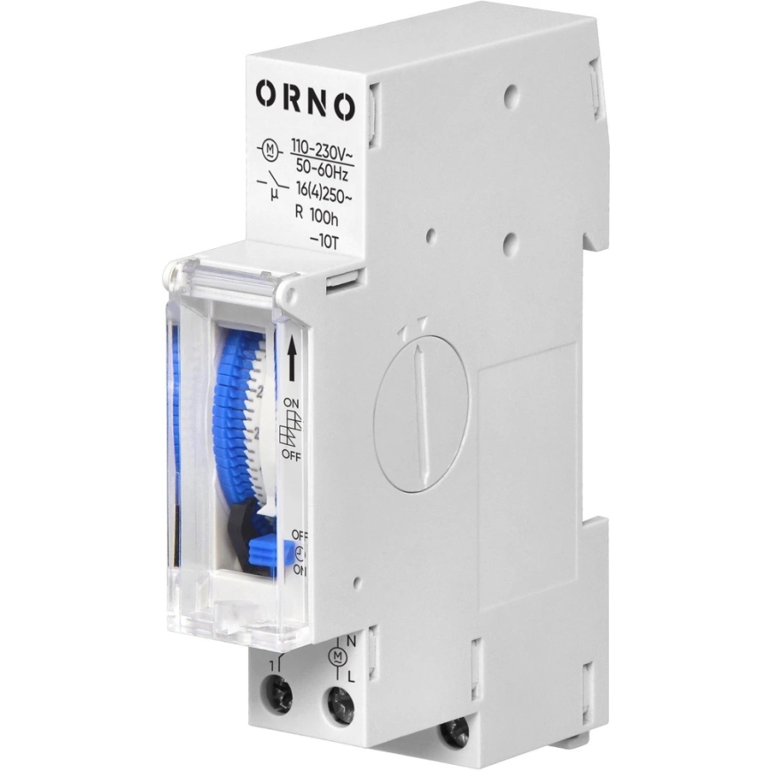 Orno Mechanical Timer 1 Module, 24 Hours, Minimum 15 Minutes, 110–230 V AC, 100 Hours Backup – 2