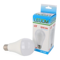 LED spuldze E27 230V 15W A65 1515lm neitrāli balta 4000K