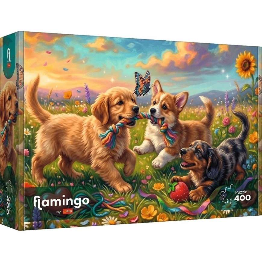 PUZZLE 400 FlamingoByTrefl Puppy Adventures 11213 – 2