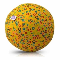Акция! Латексный шарик Bubabloon с текстильным чехлом Circles Yellow