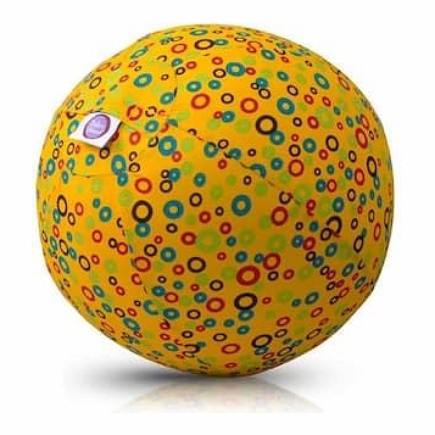Акция! Латексный шарик Bubabloon с текстильным чехлом Circles Yellow