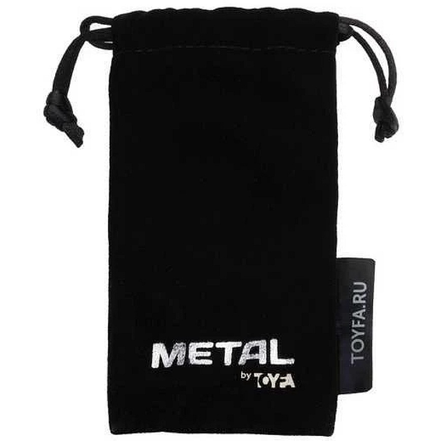 Metalas by TOYFA, Anal plug, metallic, silver, with diamond crystal, 9.5 cm, O 3.5 cm, 130 g – 3