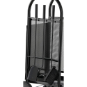 Toya Sa Poland Firewood Stand with Fireplace Accessories / Cart up to 20 kg | 810 x 420 x 360 mm (33330)
