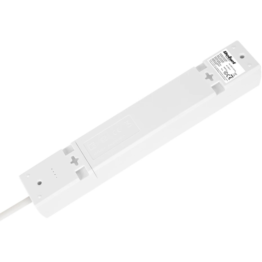 Extension Cord, 5 sockets, 5 m, French type, with switch (3x1.5 mm), Rebel white – 4