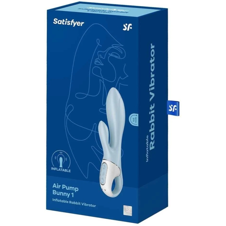 SATISFYER AIR PUMP BUNNY 1 СВЕТЛО-ГОЛУБОЙ – 2