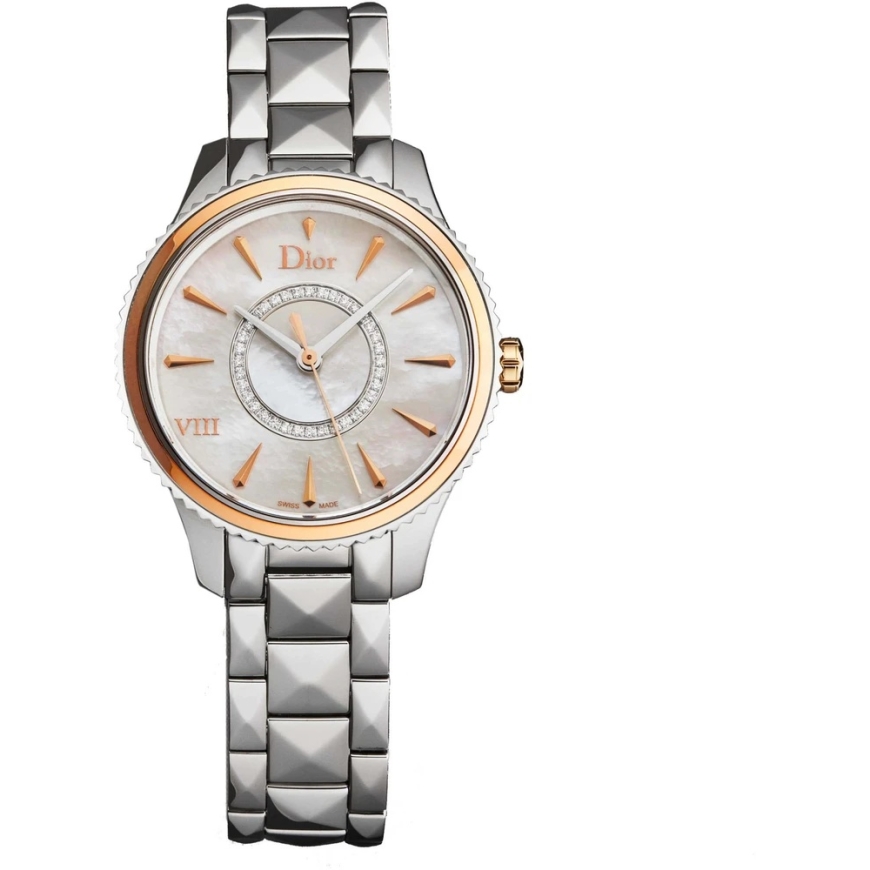 Christian Dior Pulkstenis Dior Christian, VIII Montaigne, kvarca galvenais metāla pulkstenis, pērļotā, sudraba, CD1521I0M001 – 2