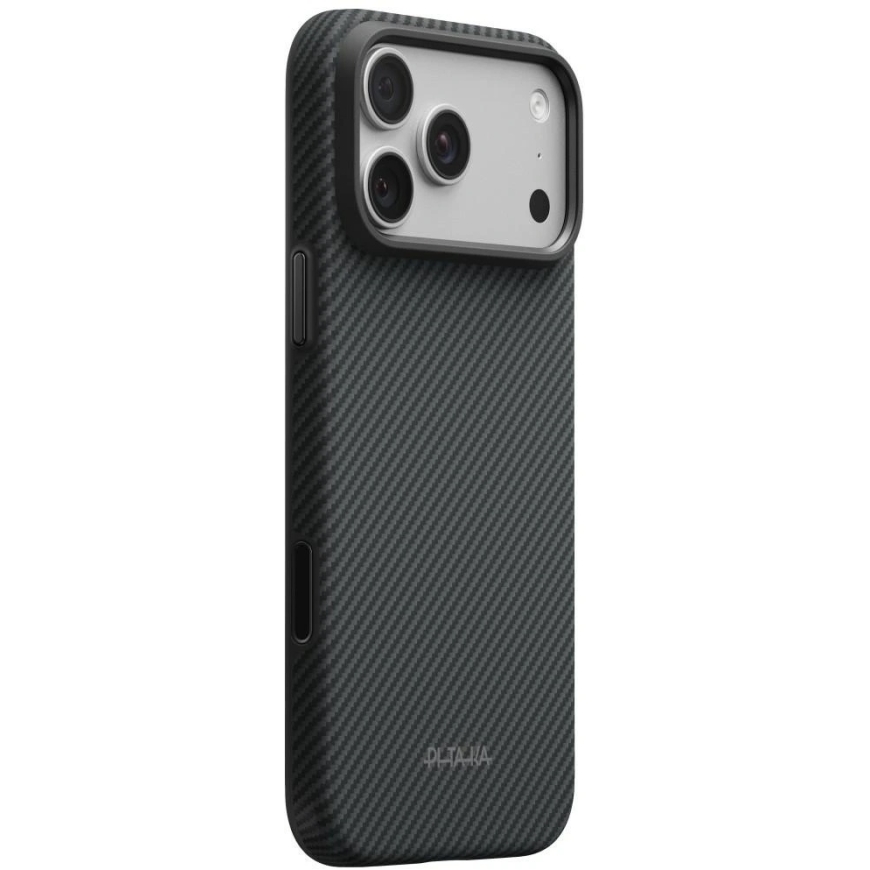 PITAKA Summa dėklas, skirtas iPhone 18 Pro Max / 17 Pro Max, juodas-pilkas