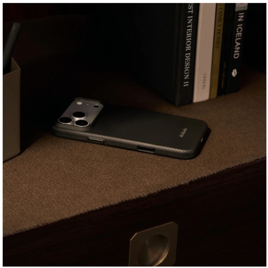 PITAKA Summa-kuori iPhone 18 Pro Max / 17 Pro Max:lle, musta-harmaa – 2