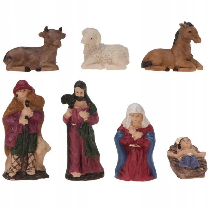 Christmas Decoration Nativity Figures 7 pcs 6.5 cm – 4