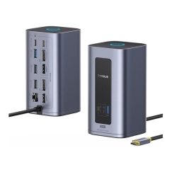 Dokstacija 12-in-1 ar USB-C savienotaju - 2xHDMI/DisplayPort USB-C/PD USB 3.0 RJ45 USB-C Nomos Air Mac BASEUS B0114400 (69531562