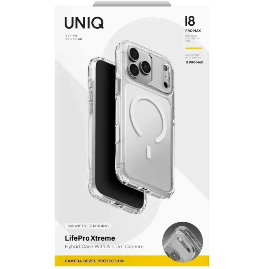 Dėklas UNIQ LifePro Xtreme, skirtas iPhone 18 Pro Max / 17 Pro Max, su Magclick įkrovimu, skaidrus – 3