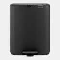 Brabantia Bo pedalų šiukšlių dėžė 12L - mineralinis beribis pilkas Brabantia Bo pedalų šiukšlių dėžė 12L - mineralinis beribis pilkas