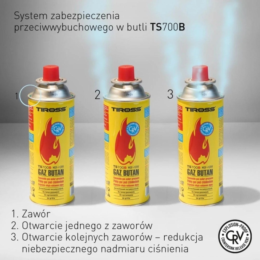 Баллон с бутановым газом Tiross TS-700, 227 г. – 2