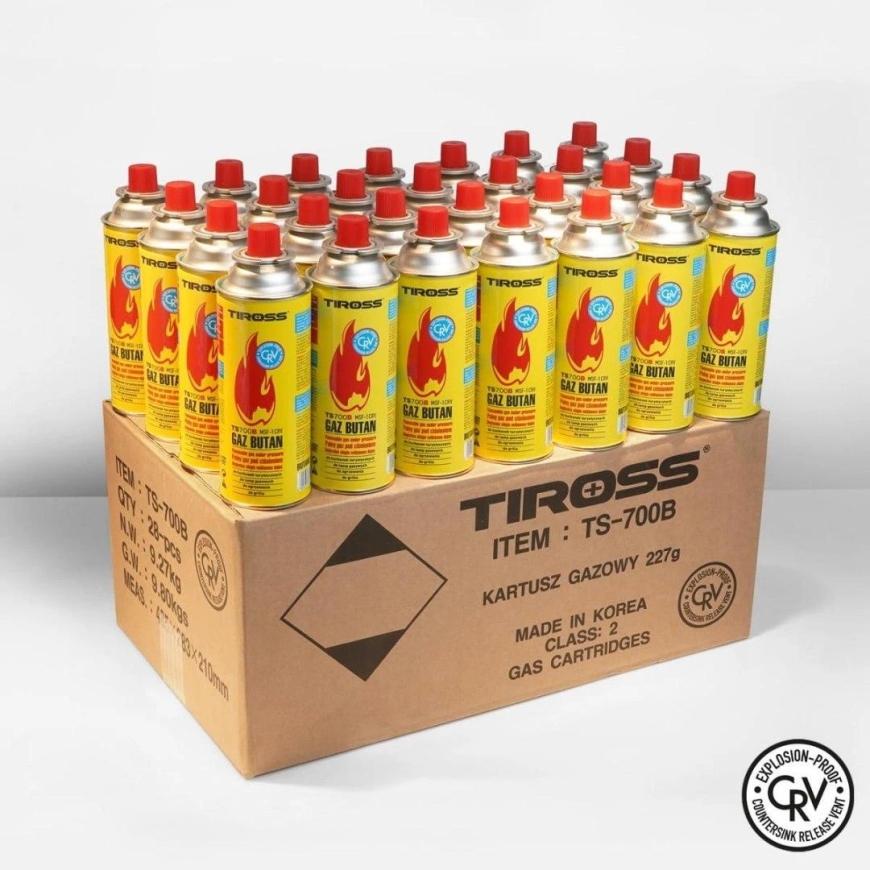 Butāna gāzes baloniņš Tiross TS-700, 227 g. – 4