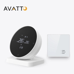 Älykäs kannettava termostaatti kattiloille tai termoputkille Wi-Fi TUYA + RF