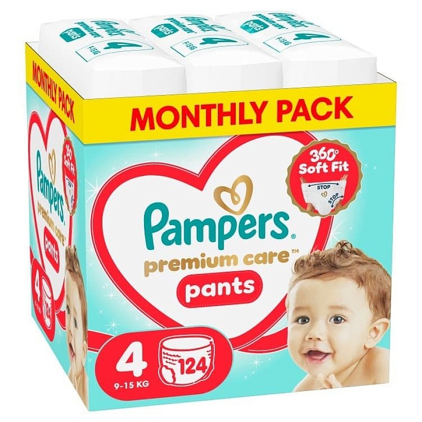 Памперс Pants, активные трусики, 4 размер, 9-15 кг, 124 шт. 80894763 (8006530315852)