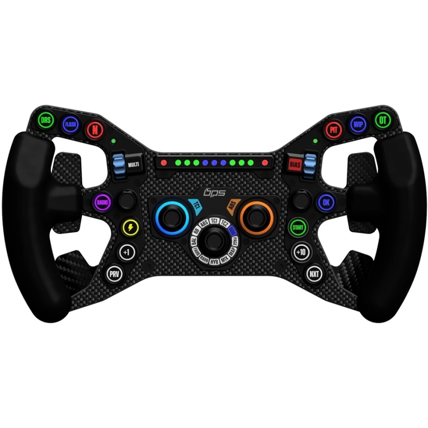 "Base Performance Simulators FW1 Formula Wheel Simracing" stūre, RGB – melns/oglekļa – 3