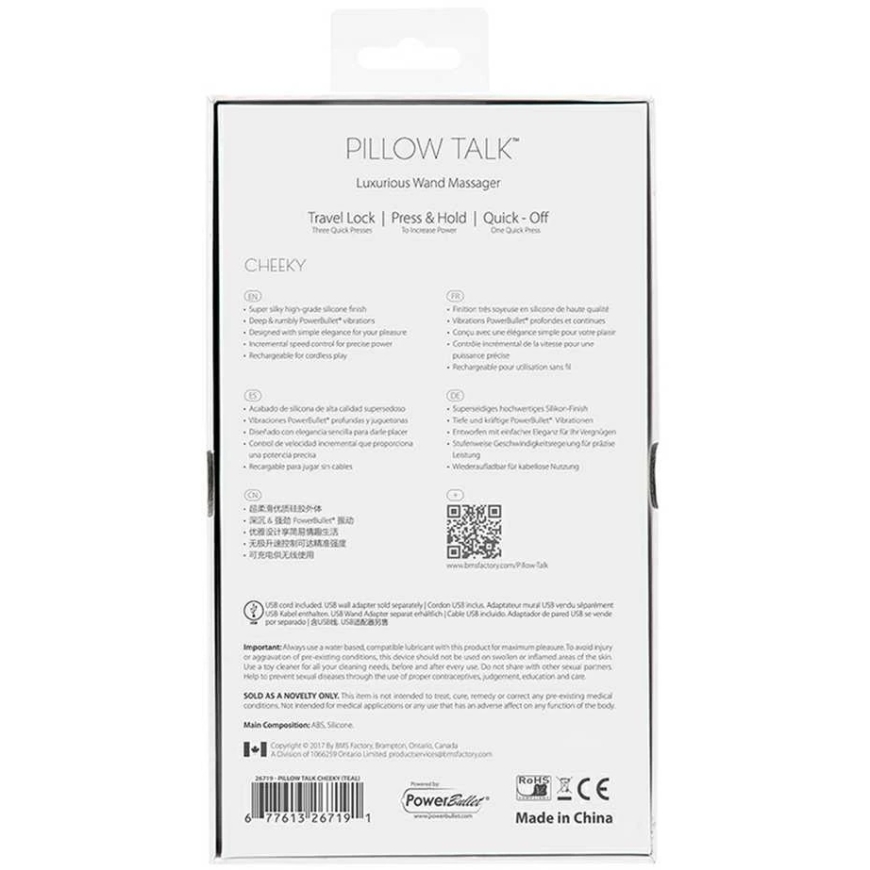 Pillow Talk Cheeky Wand Massager Teal – 4
