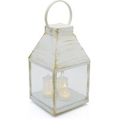 Ambiance Light Koopman Advento lamp with LED candles 25 cm, 3 candles, timer, white