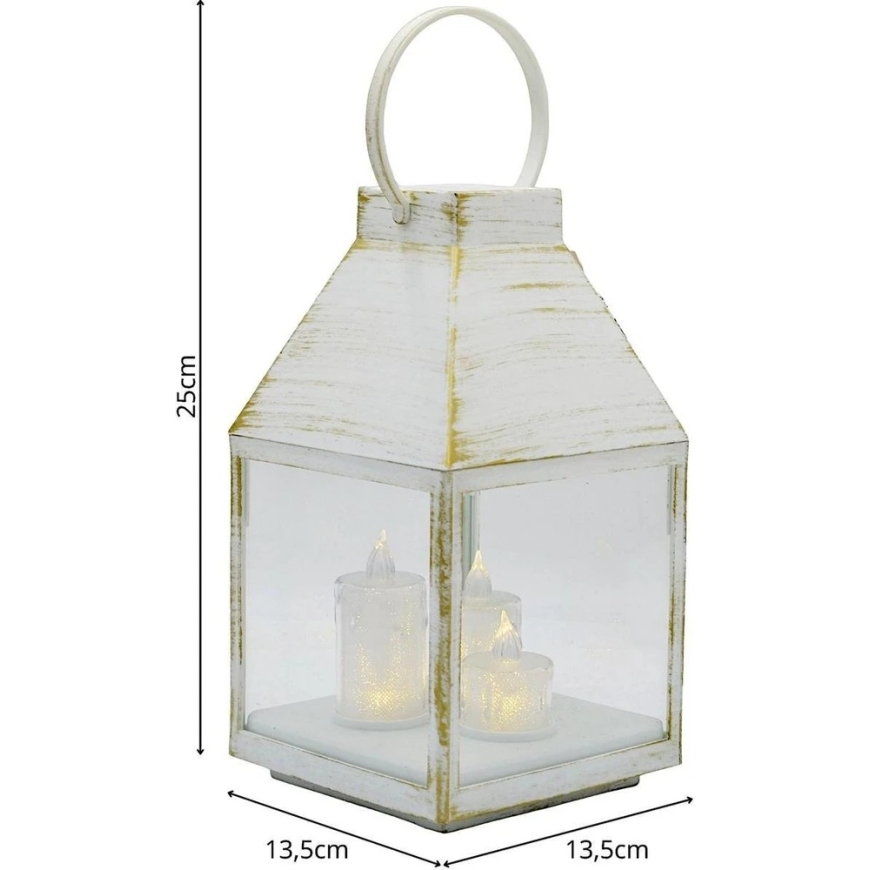 Ambiance Light Koopman Advento lamp with LED candles 25 cm, 3 candles, timer, white – 2