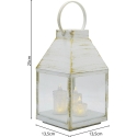 Ambiance Light Koopman Advento lamp with LED candles 25 cm, 3 candles, timer, white Ambiance Light Koopman Advento lamp with LED candles 25 cm, 3 candles, timer, white