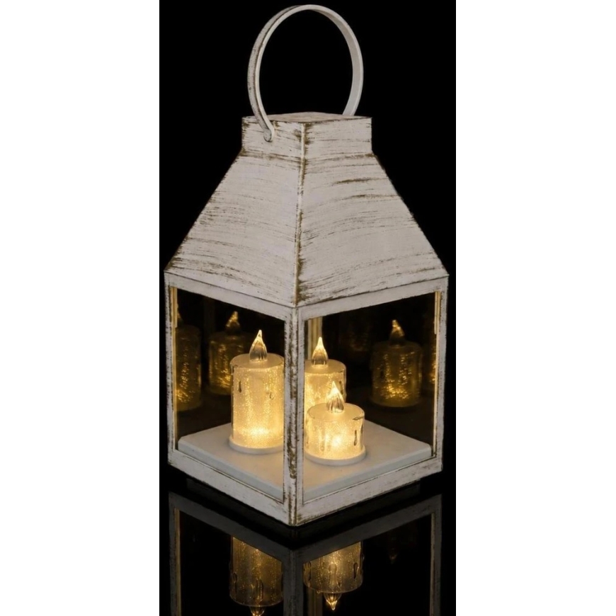 Ambiance Light Koopman Advento lamp with LED candles 25 cm, 3 candles, timer, white – 3