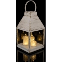 Ambiance Light Koopman Advento lamp with LED candles 25 cm, 3 candles, timer, white Ambiance Light Koopman Advento lamp with LED candles 25 cm, 3 candles, timer, white