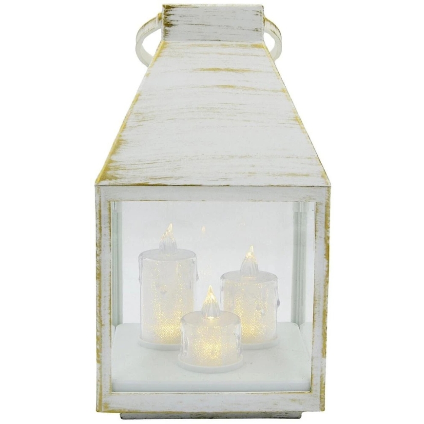 Ambiance Light Koopman Advento lamp with LED candles 25 cm, 3 candles, timer, white – 4