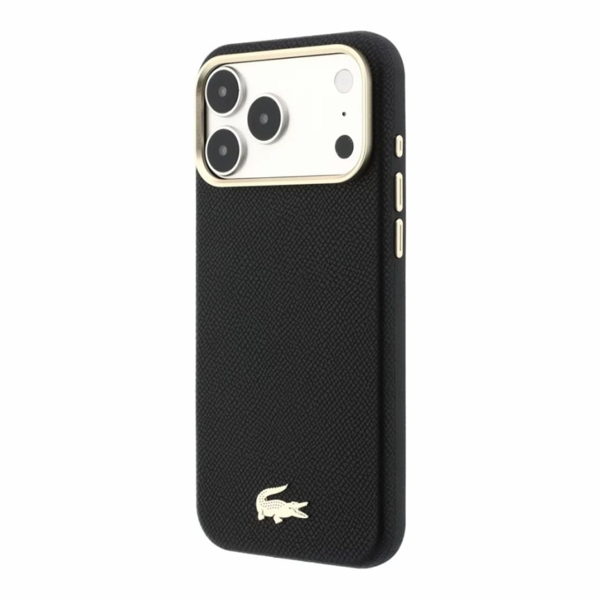 - PU ādas Champs Elysees zelta logotipa MagSafe vāciņš iPhone 18 Pro Max/17 Pro Max melns zelta