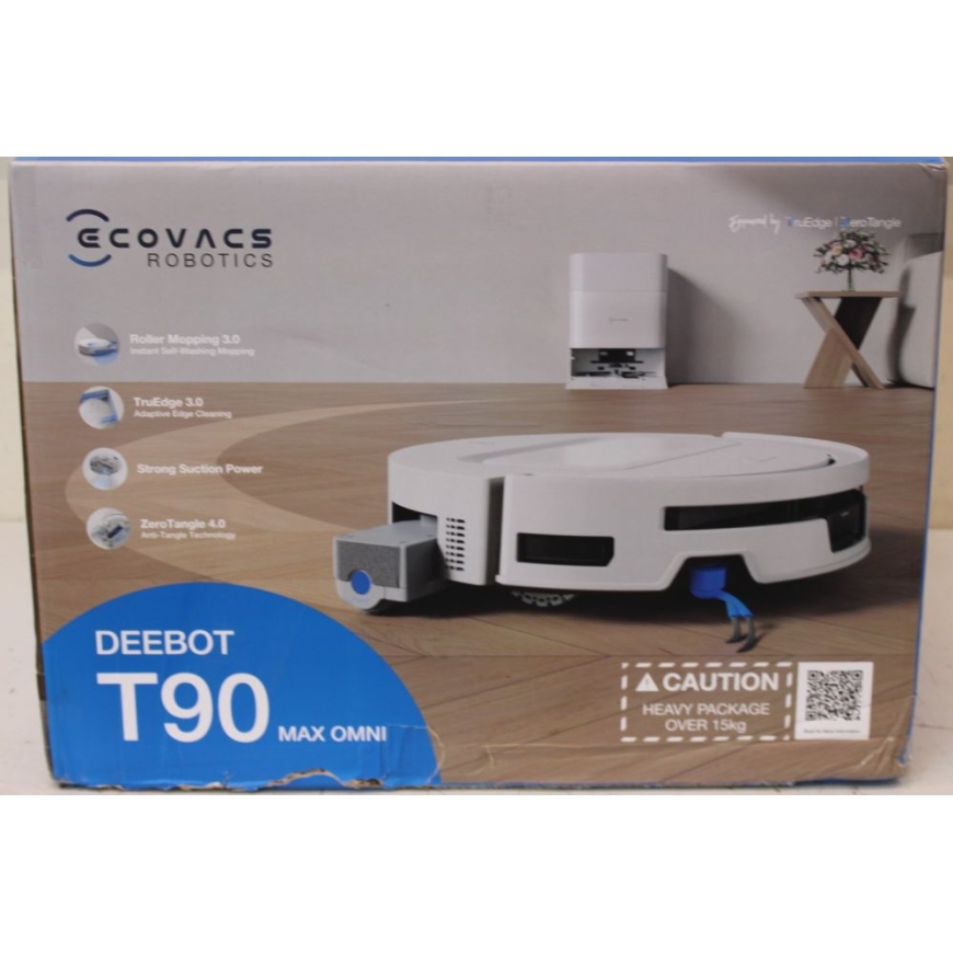 РАСПРОДАЖА. DEEBOT T90 Max OMNI Пылесос, Робот, Влажная и Сухая уборка, 30000Pa, TruEdge 3.0, ZeroTangle 4.0, OZMO Roller 3.0, Б