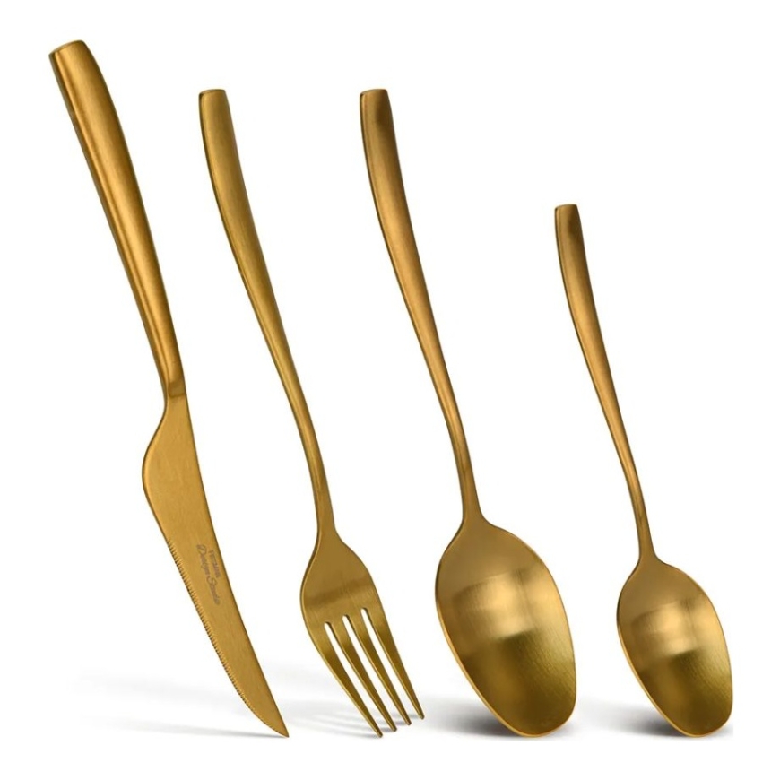 FISSMAN galda piederumu komplekts 24 gab. zelta 3214 (4895204132147)