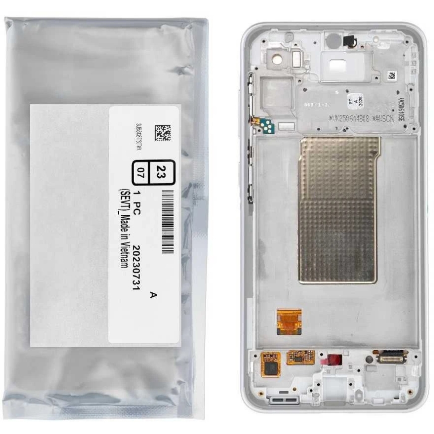 SAMSUNG A36 5G A366B valkoinen LCD-näyttö huoltopaketilla GH82-36841B – 2
