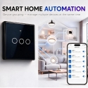 Qoltec Smart Touch 3-Channel Light Switch | Wi-Fi | Timer | Tuya | Smart Life | Tempered Glass | Black Qoltec Smart Touch 3-Channel Light Switch | Wi-Fi | Timer | Tuya | Smart Life | Tempered Glass | Black