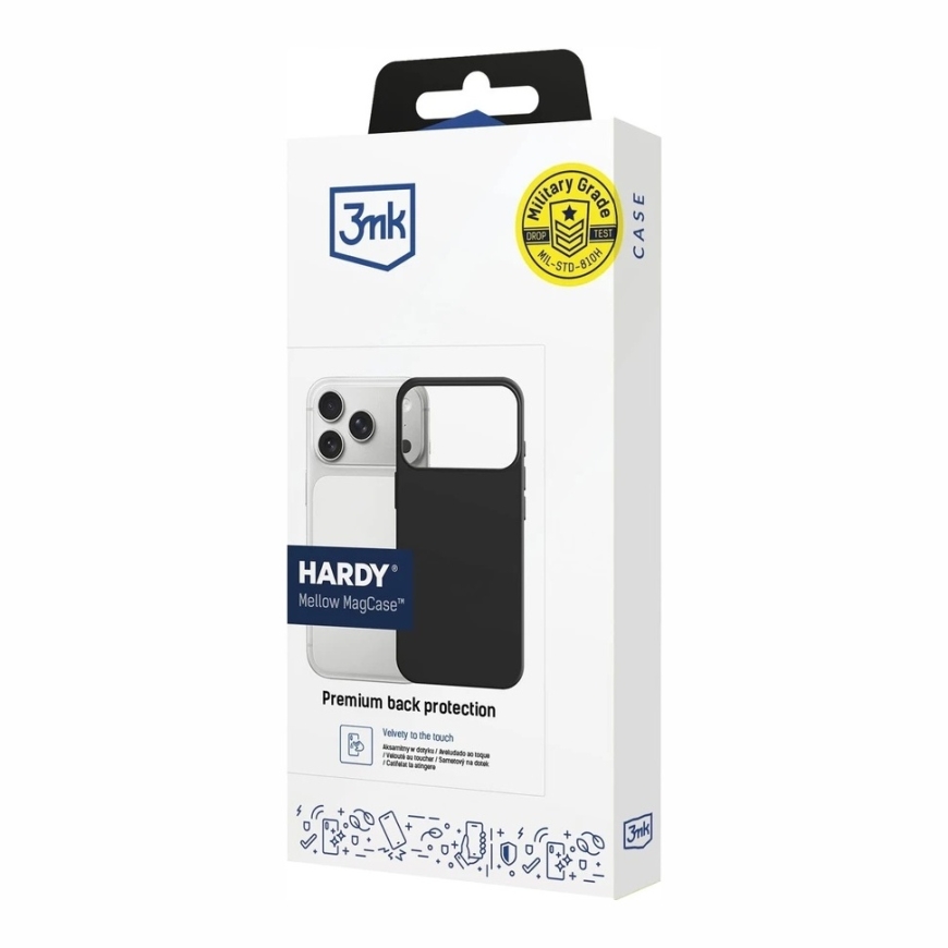Чехол 3mk Hardy Mellow MagCase для Apple iPhone 17 Pro/ 18 Pro, черный – 2