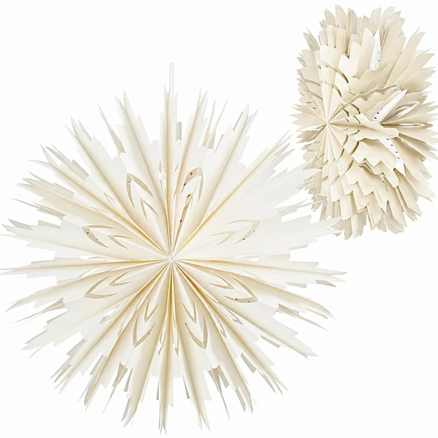 Edelman Christmas Decoration Snowflake Hanging Paper Decoration Diameter 50 cm MICA - White