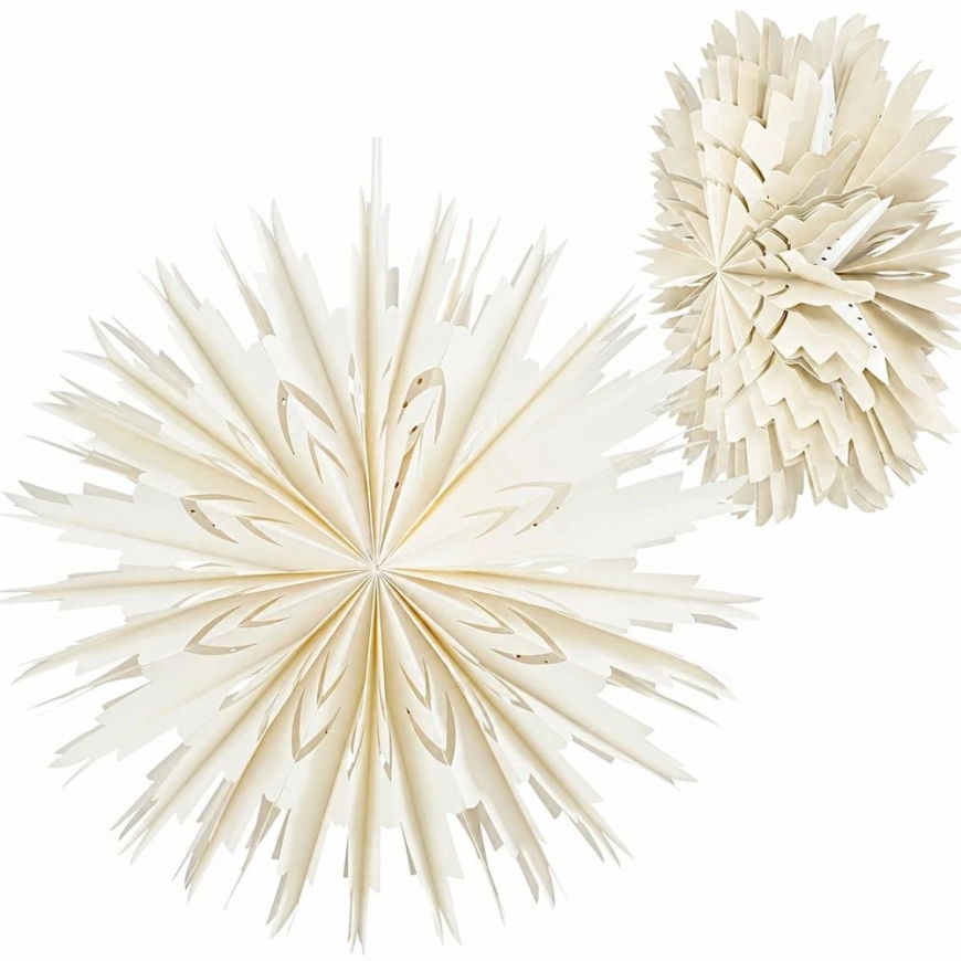 Edelman Christmas Decoration Snowflake Hanging Paper Decoration Diameter 50 cm MICA - White – 2
